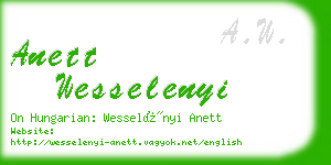 anett wesselenyi business card